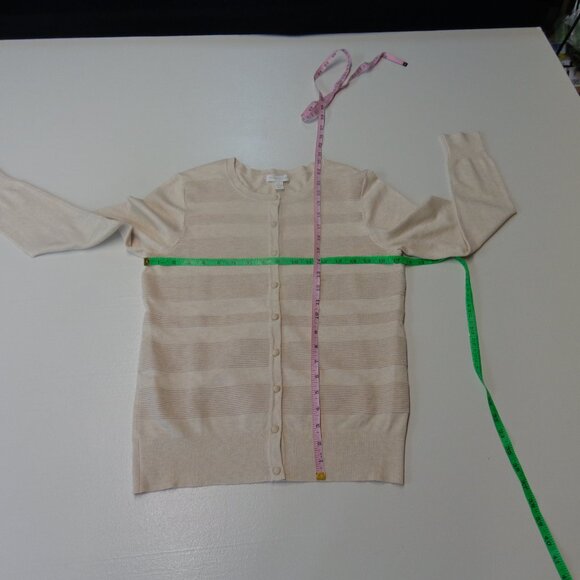 Charter Club Size Small Cream/Light Tan Cardigan - Picture 7 of 8